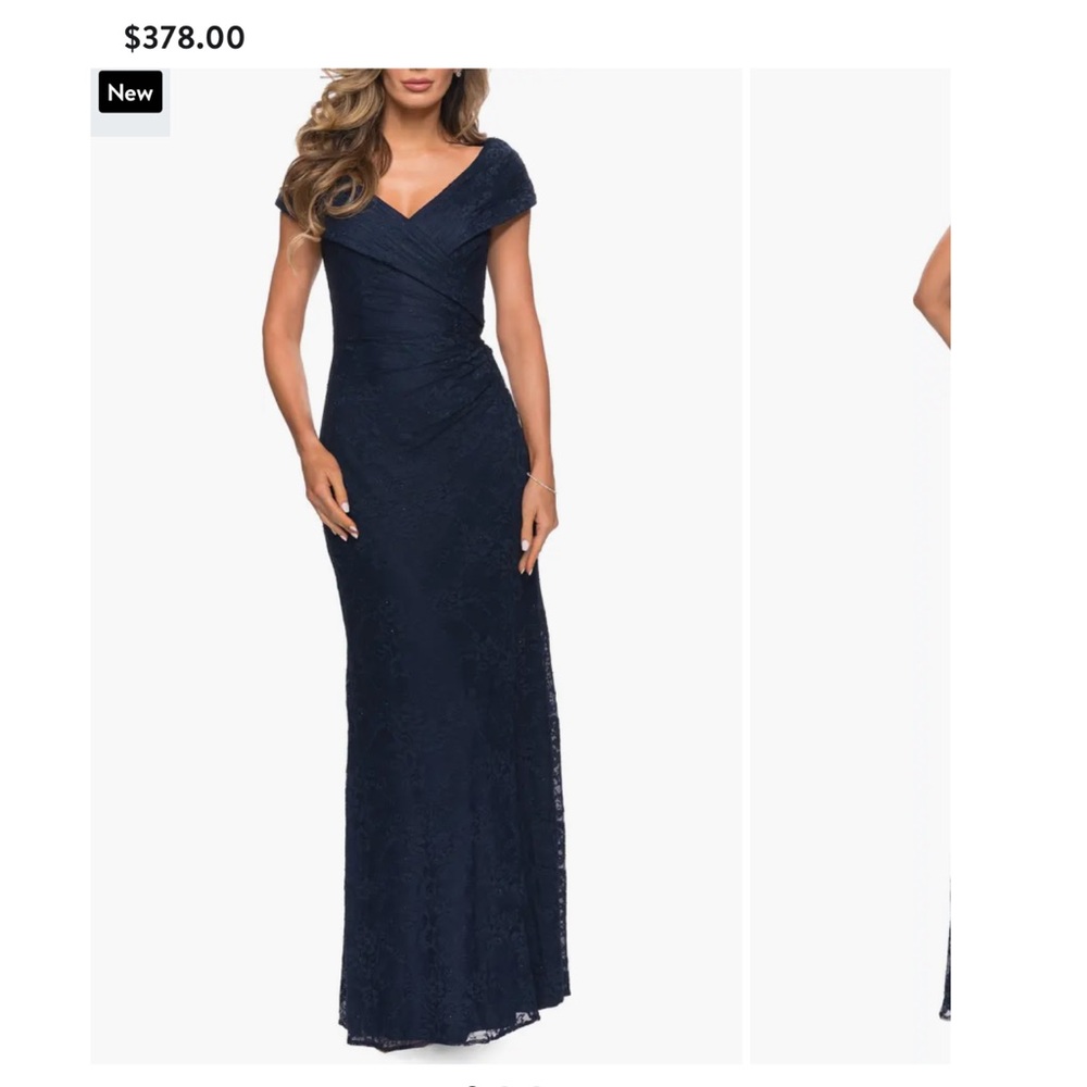 La Femme Lace Off The Shoulder Cap Sleeve Evening Dress Nordstrom $400 currently